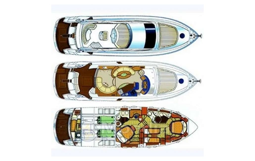 AICON 56 Day cruiser a noleggio in Sud Sardegna Layout